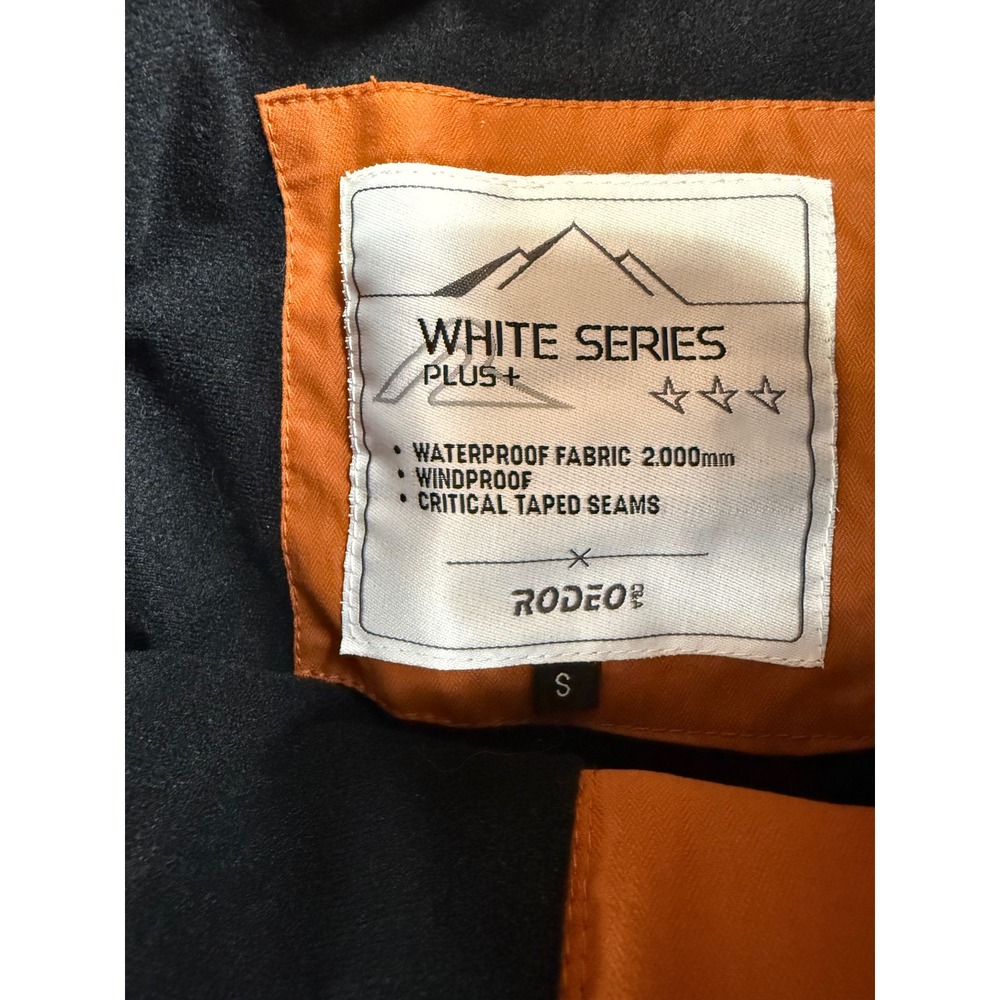Rodeo White Series Plus Snow Pants Mens Small Orange Brown Waterproof Cargo Ski - Picture 6 of 6